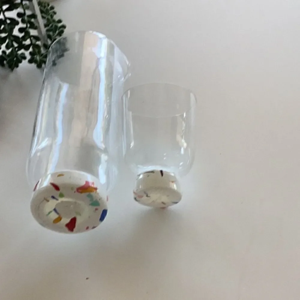 Misette Multicolor Confetti Glass Tumbler and Misette Multicolor Pitcher. New